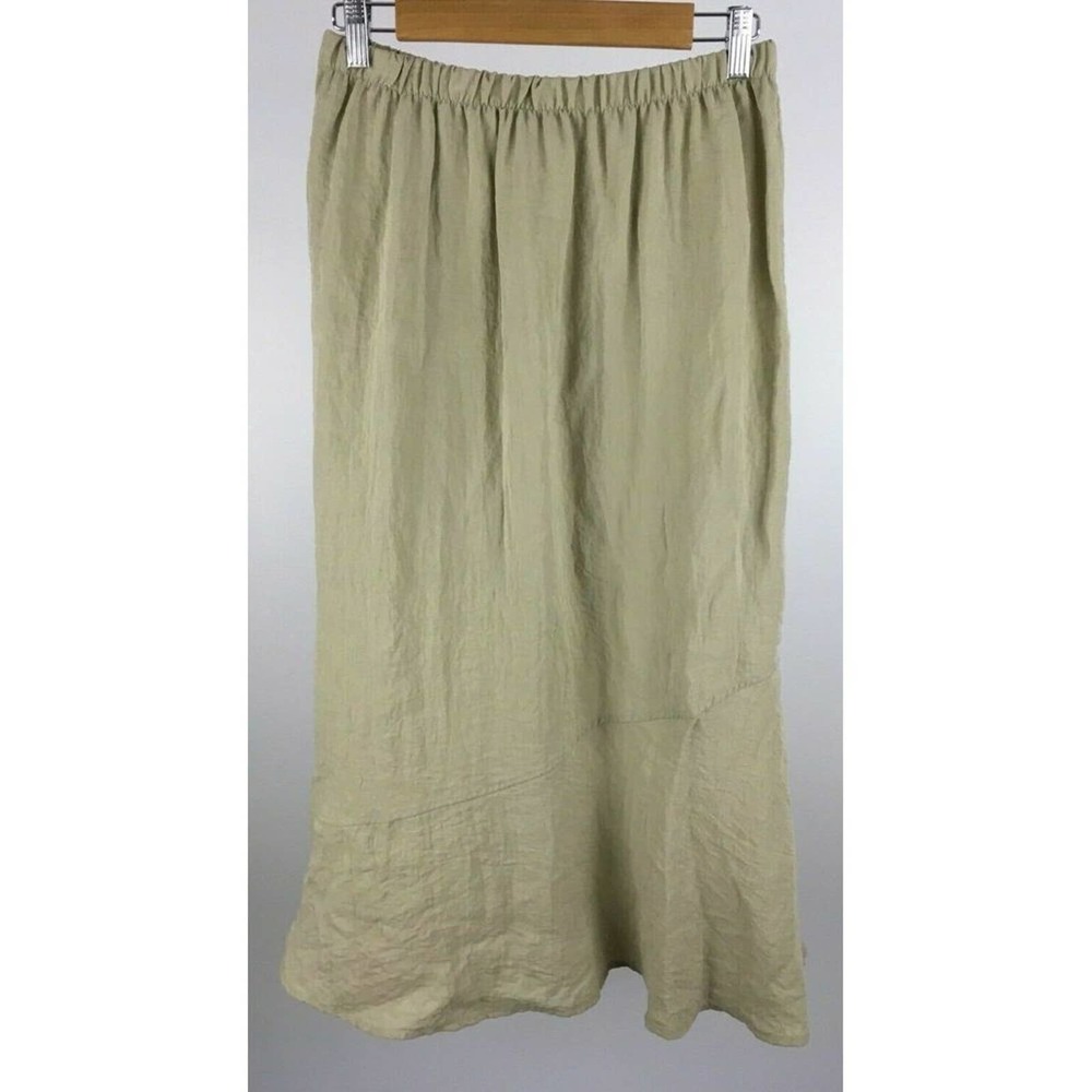 Habitat Clothes to Live In Womens Skirt Flared Bottom Maxi Beige Size M